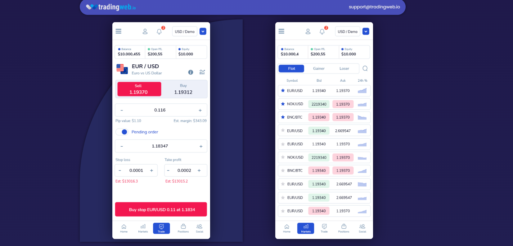 Tradingweb｜交易系統搭建